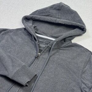 Mack Weldon Hoodie Mens Large Gray Full Zip Heavyweight Pockets Tagless Stretch